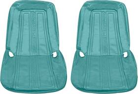 W1027000106 Parts Unlimited Interiors 1969 Chevy Pickup Truck Bucket Seat Upholstery Seville Grain Vinyl Aqua Pair