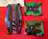 Pdl-200mc Nrg Sport Pedals Neochrome Aluminum Black Rubber Inserts Green 3 Piece