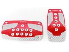 Pdl-450rd Nrg Aluminum Sport Pedals Auto Trans Style Red Silver Carbon