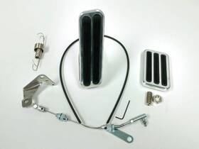 Hr0034 Pirate Mfg Billet Aluminum Gas And Brake Pedal / 36 Inch Throttle Cable Floor Mount Kit