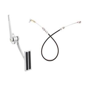 9101190 Polished Aluminum Street Rod Pedal And Universal Cable Kit