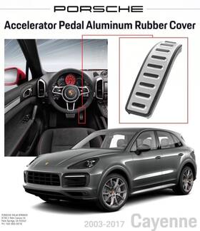 955-423-210-10 Porsche 955 957 958 Cayenne Accelerator Pedal Aluminum Rubber Cover 95542321010