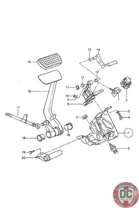 96442306504 Porsche 1989-1990 911 964 Pedal Bracket