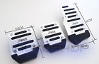 Racing Pedals Brake Pad Aluminum Silver Fuel Plate Universal Gas Manual Foot