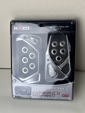 Rp101 Razo Carmate Car Pedal Set Gt Spec At-s Carbon Silver