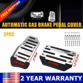 Czd-scb-18943 Refitting-auto-part Universal Silver Car Non Slip Automatic Pedal Brake Foot Pad Waterproof Set Of 2