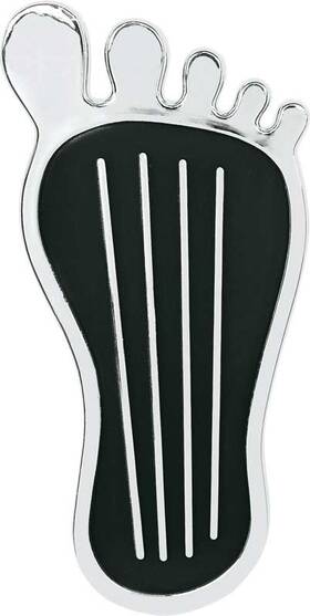 S8520 Rpc Barefoot Gas Pedal Pad Chrome With Black Powder Coated Inlay