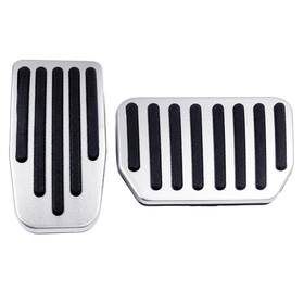 Dx240611-776 Seimneire Car Pedal Covers Foot Pad Accelerator Brake Silver