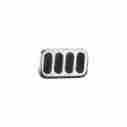 Sg-6008 Lokar Performance Products Chrome Steel Brake Pedal Pad W Rubber Insert