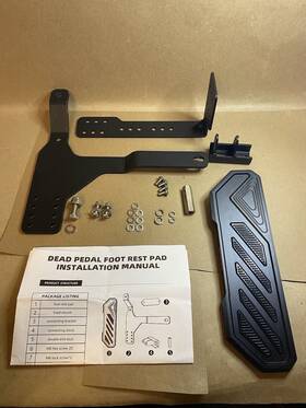 Dh-1092a-bk Sheam Left Side Dead Pedal Foot Rest Pad Anti-slip For 2007-2023 Jeep Wrangler Jk Jl