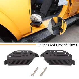 Shineka20250417x11029 Shineka Metal Pair Outside Door Hinge Pedal Foot Climb Pegs Rest For Ford Bronco 2021