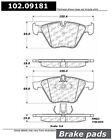 102.09181 Stop Tech Brake Pad Metallic