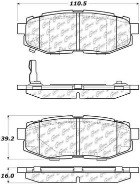 308.11240 Stoptech Centric Automotive Rear Brake Pads For Select Scion