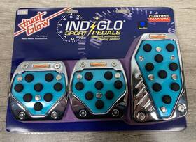 Streetglow 798696961599 Street Glow Indiglow Sport Pedals Neon Blue Light Up Car Gas Brake Manual