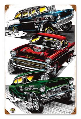 Slp031 Summit Gifts Racing Vintage Steel Sign