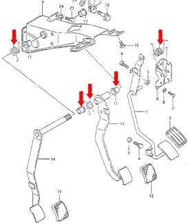 Oem543 Suzuki Samurai Pedal Bushing And Spring Kit