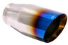 T263bl Exhaust Tip Blue Flame Series Round Angle Cut