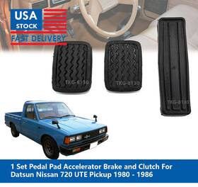25042561-tgk417 Tkg 8130 Set Clutch Brake Accelerator Pedal Pad Fit Nissan / Datsun 720 Pickup 1980-1986