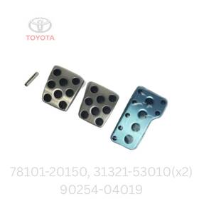 78101-20150 Toyota Oem Genuine Mr2 Sw20 Sw21 Mt 5-speed Aluminum Pedal Set Of 3 And Pin