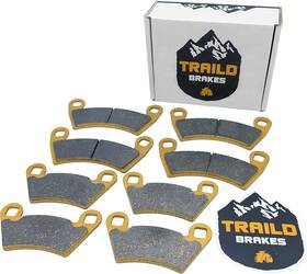 Plrzr1014 Traild Polaris Rzr 4 800/rzr Xp 900 2010-2014 Ceramic Brake Pad Set Front And Rear
