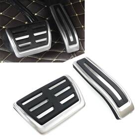 Twoagain 550749653567 2pcs Stainless Steel Fuel Brake Pedal Cover For Vw Touareg Porsche Cayenne