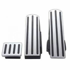 70260 United Pacific Erator/brake/clutch Pedal Set Chrome With Blac For Accel