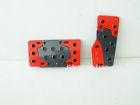 Universal Brake Pads Red Gas 2 Carbon Cover Pedal Automatic Pc Set