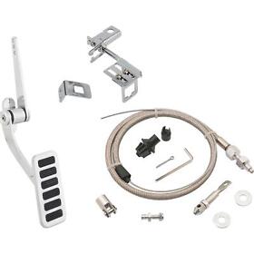 9101144 Universal Polished Aluminum Throttle Pedal Carb Bracket And Spring