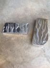 Used Chrome Pedals Pads T Brake Cover Flaming Foot Billet Gas Aluminum