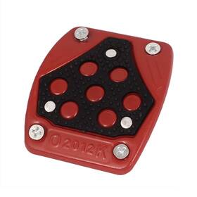 Uxcell 700724313423 Red Black Metal Antislip Gas Clutch Brake Pedal Cover For Auto Car