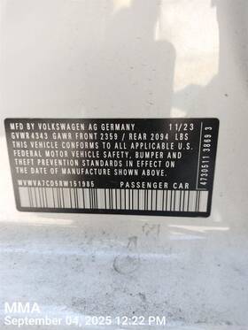 Volkswagen 546.vw1919 Pedal Brake/clutch Oem 2019 Golf Gti 5q1 723 503 K