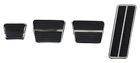 W-881 Chq Gm Chevy Pontiac Brake Clutch Gas Pedal Pad Set W Stainless Steel Trim