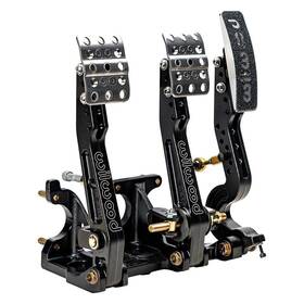340-166103 Wilwood 340-16603 Kit Black Aluminum Triple Pedal Assy Adj Floor Mnt With Lnkg