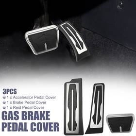 X Autohaux 718844055383 3 Pcs Accelerator Pedal And Brake Cover Set For Bmw X3 X4 Metal Rubber