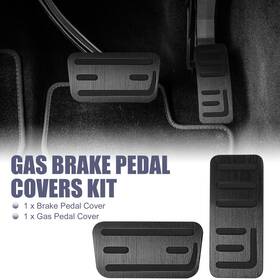 X Autohaux 724708689106 Foot Pedal Brake Gas Pad Kit Non Slip Covers For Honda Fit 2021 Black