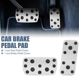 X Autohaux 724708888929 Foot Pedal Pad Gas Brake Cover Kit For Subaru Impreza Forester Silver Tone