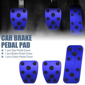 X Autohaux 726215646467 Pack Of 1 For Subaru Anti Slip Aluminum Alloy Car Foot Pedal Pads Cover Kit Blue