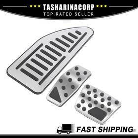 X Autohaux 726215653700 Non Slip Footrest Gas Brake Pedal Pads Cover Kit Fit For Jeep Compass 2017-2021
