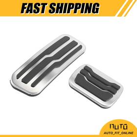 X Autohaux 731618736899 One Car Accelerator Gas Fuel Brake Pedal Pad Cover Kit Non-slip Custom For Ford