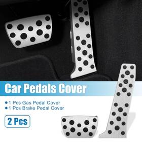 X Autohaux 782685781442 Foot Pedal Cover Anti Slip Brake And Gas Pad For Toyota Lexus Silver