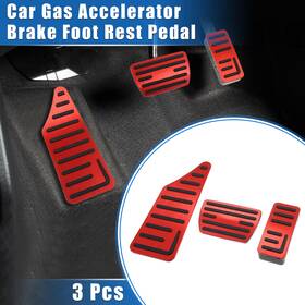 X Autohaux 786527228362 3 Pcs Car Gas Accelerator Brake Foot Rest Pedal For Honda Hr-v 2021-2023 Red
