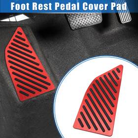 X Autohaux 786527228546 Car Foot Rest Pedal Cover Pad For Toyota Corolla 2019-2020 Aluminum Alloy Red