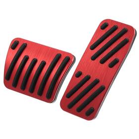 A22031100ux0109 X Autohaux 1set Brake Pedal Pad Gas Accelerator 5.35 Inch X2.13 Red Black