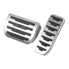 A23030100ux0213 X Autohaux 2pcs Brake Pedal Pad Gas 3.94ftftx2.76ftft Black Silver Tone