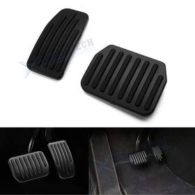 Th148bk Xotic Tech #th148bk For Tesla Model 3 / Y 2017-2023 Anti Slip Foot Pedal Pads Aluminum Cover Trim