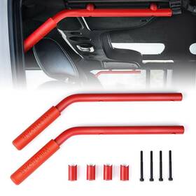 Xprite Zs-0089r-g1-r For Jeep Wrangler Jk 18 G1 Red Powder Coat Rear Grab Handles