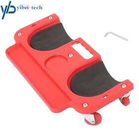 Yibei-tech Yi378259t Red Rolling Knee Creeper Pad Foam Padded With Tool Tray 5 Swivel Castor Wheels