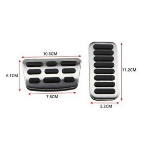 Zoomto-tb-02-07 Zoomto 2pcs-set Sport Gas Pedal Brake Cover Pads Non Drilling Covers