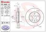 Brembo 09.A969.11 Brake Disc For Buick (sgm), Chevrolet, Opel, Saab. Fixed Price $103.02.