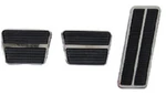 68-72 Corvette Clutch Brake & Gas Pedal Pad Set W/ Stainless Steel Trim. Fixed Price $34.95.